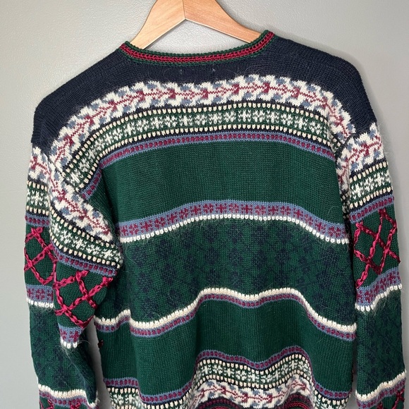 Christopher & Banks x Vintage Hand Embroidered Holiday Cardigan - Picture 8 of 11